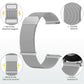 Metal mesh watch band with magnetic clasp and metal buckle for secure fit