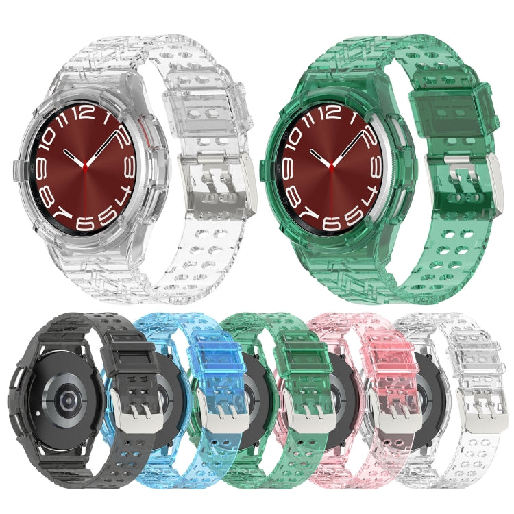 Multiple TPU integrated watch bands in clear colors with analog watch faces