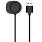 Black round magnetic charging base with USB-A charger plug and cable