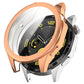 Full coverage TPU watch protective case with rose-gold electroplated frame, clear cover