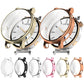 Full coverage TPU watch protective cases set, assorted colors with clear front windows