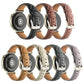 Set of leather watch bands in dark, tan, beige, and grey with pin buckles