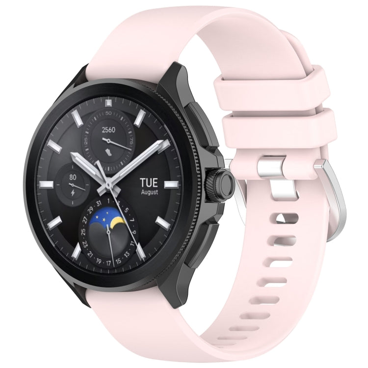 Glossy silicone watch band for Xiaomi Watch S3, pink strap