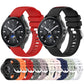 Glossy silicone watch band with black and red color options, sport-style holes.