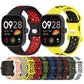 Dual color perforated silicone watch bands set in multiple colors with perforated straps