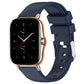 Navy 20mm silicone watch band with buckle and adjustment holes for Amazfit watches
