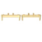 Metal watch band connector pair in gold with spring pins, for smart watch bands