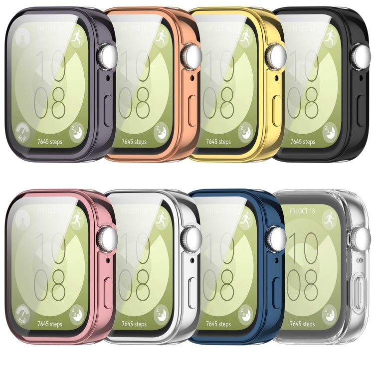 Full-coverage protective watch cases shown in eight colors, with clear screen covers
