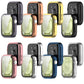 Full-coverage watch cases in eight colors, shown from front and back