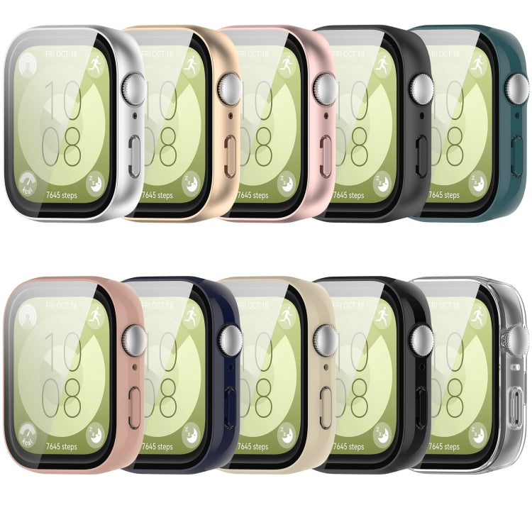 Watch protective cases with built-in screen protectors shown fitted in assorted colors
