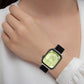 Huawei Watch Fit 3 with a black elastic nylon band worn on a wrist