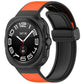 Orange magnetic folding-buckle watch band shown attached to a smartwatch