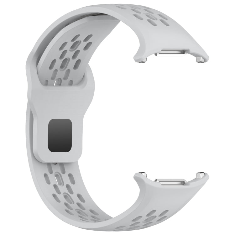 For Galaxy Watch Ultra2 2026 / 2025 / 1 2024 Holes Style Square Buckle Solid Color Silicone Watch Band