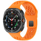 For Galaxy Watch Ultra2 2026 / 2025 / 1 2024 Holes Style Square Buckle Solid Color Silicone Watch Band