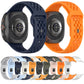 For Galaxy Watch Ultra2 2026 / 2025 / 1 2024 Holes Style Square Buckle Solid Color Silicone Watch Band