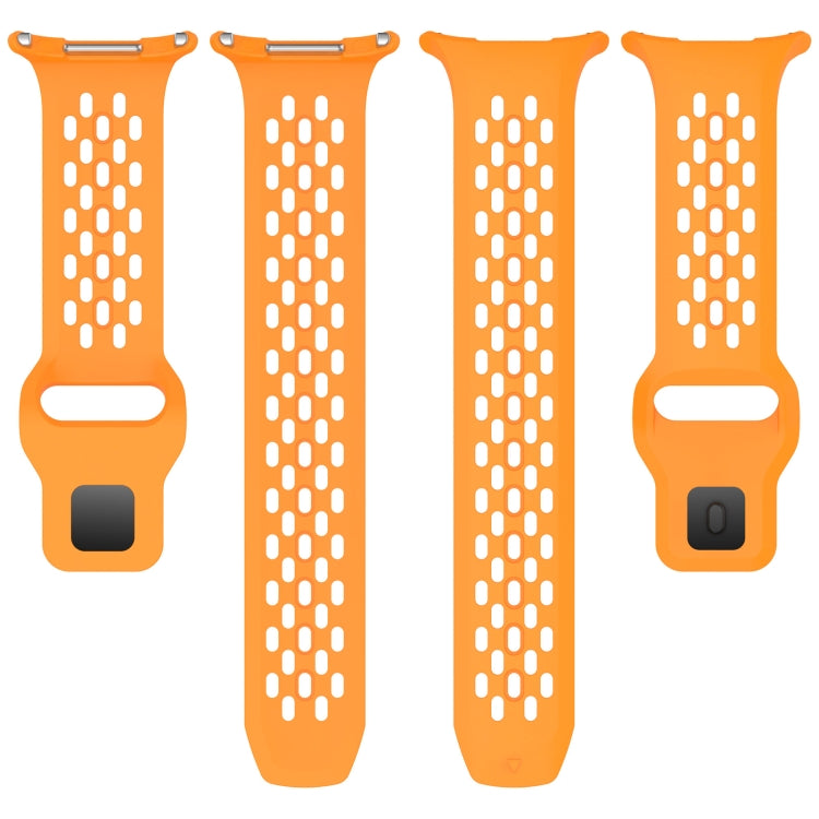 For Galaxy Watch Ultra2 2026 / 2025 / 1 2024 Holes Style Square Buckle Solid Color Silicone Watch Band