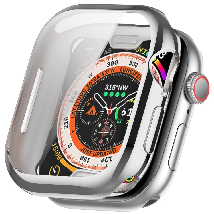 Silver-trimmed full-coverage TPU Apple Watch case