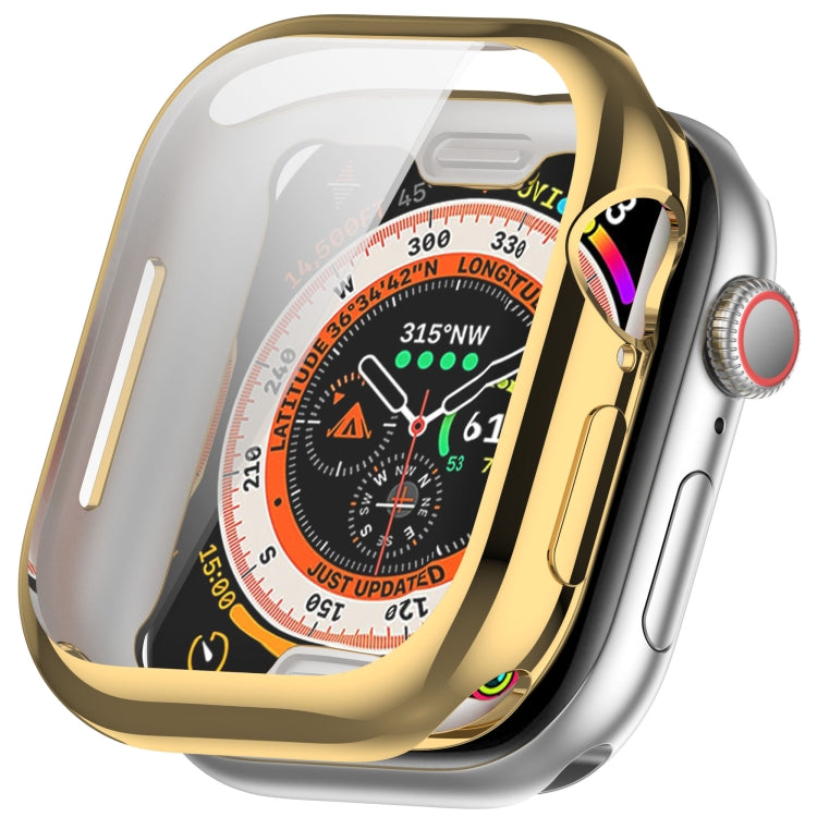 Gold-trimmed full-coverage TPU Apple Watch case