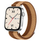 Light brown nylon hook-and-loop watch band with a ribbed weave