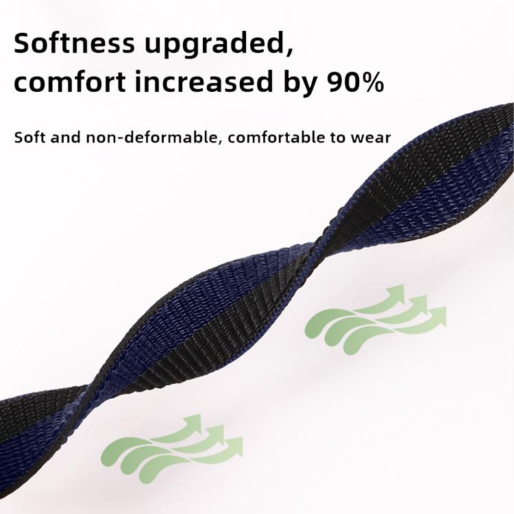 Nylon loop watch band close-up showing flexible two-tone woven fabric