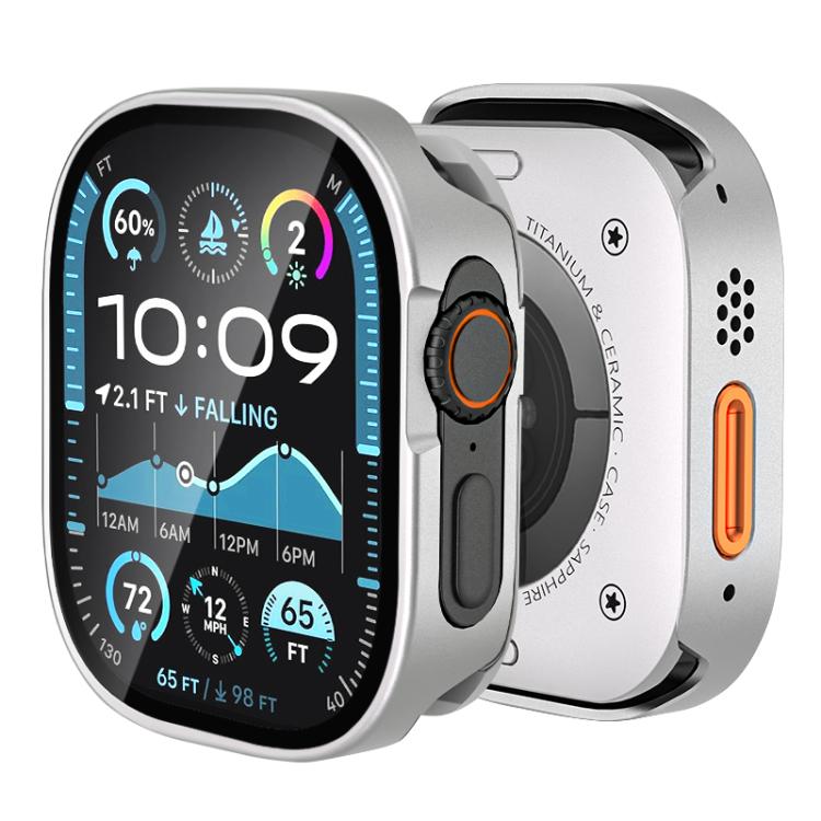 Tempered Film Integrated Aluminum Watch Case, For Apple Watch Ultra 4 / 3 / 2 / 1 49mm