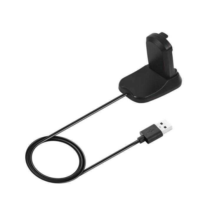 Magnetic watch charging base with USB-A plug and cable, black