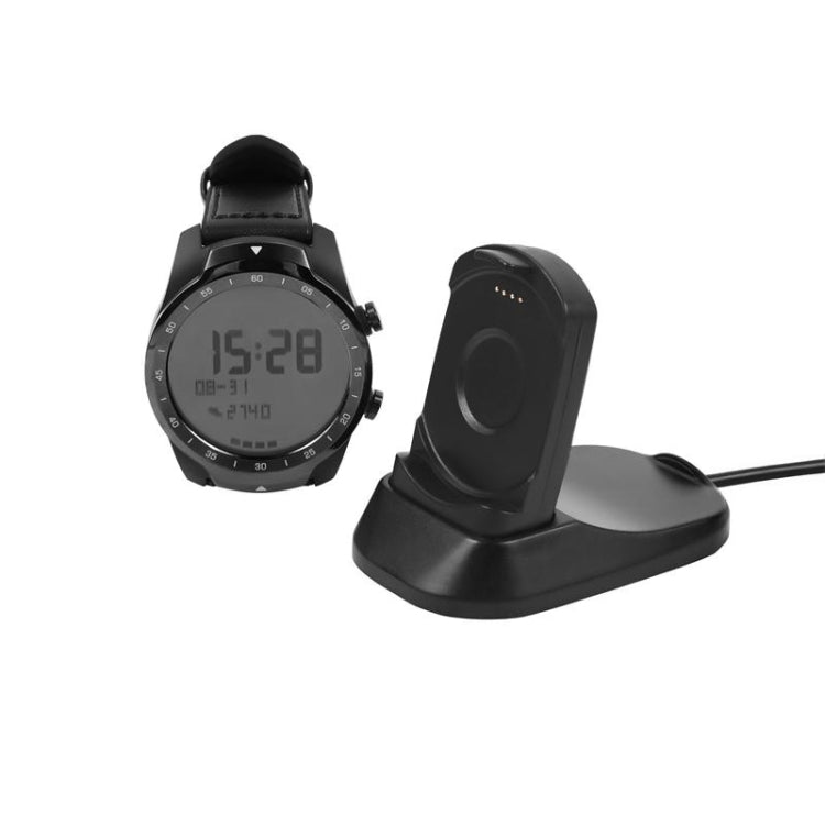 Smart watch charging dock stand with watch and magnetic base, black