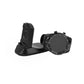 Magnetic charging dock with watch face-up on base, black
