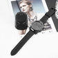 Magnetic charging dock with smart watch on strap, black