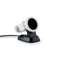 Magnetic smartwatch charging dock with black base and white watch holder