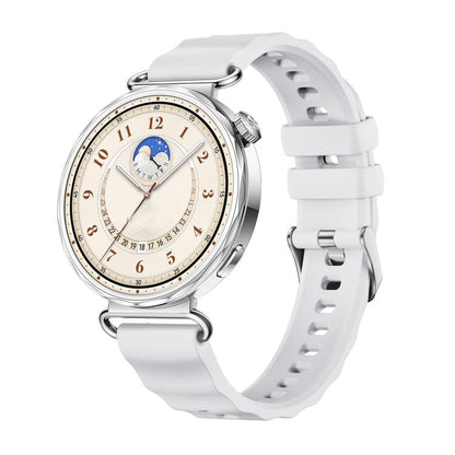Quick Release Spring Bar Silver Buckle Solid Color Silicone Watch Band, For Huawei Watch GT 6 41mm