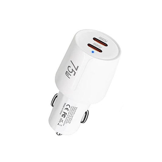 TE-P66 75W Type-C x 2 PD45W Dual Port Fast Charging Car Charger, TE-P66