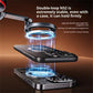 Black phone holder cradle with magnetic top mount and double-loop suction base