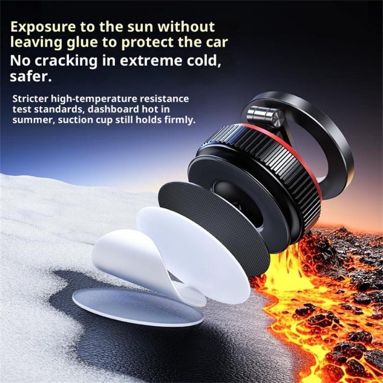 Car suction cup phone holder with dark mount and white suction pad