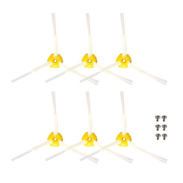 JUNSUNMAY 6pcs Sweeper Triangle Side Brush for iRobot Roomba 800 / 900 Series, Triangle Side Brush