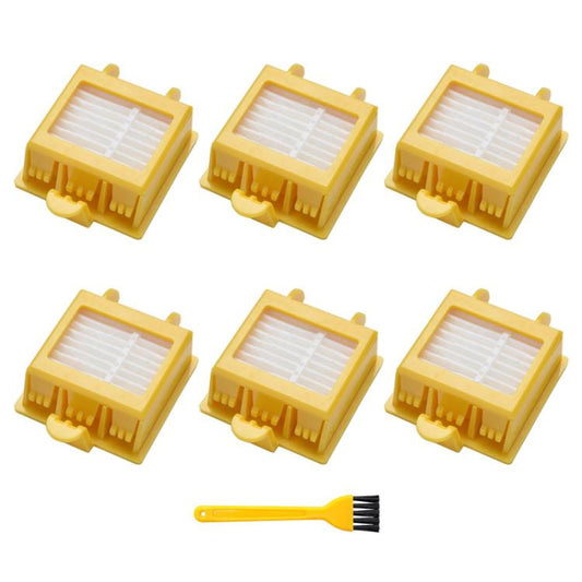 JUNSUNMAY 6pcs Sweeper Clean Filter with Brush for iRobot Roomba 700 Series