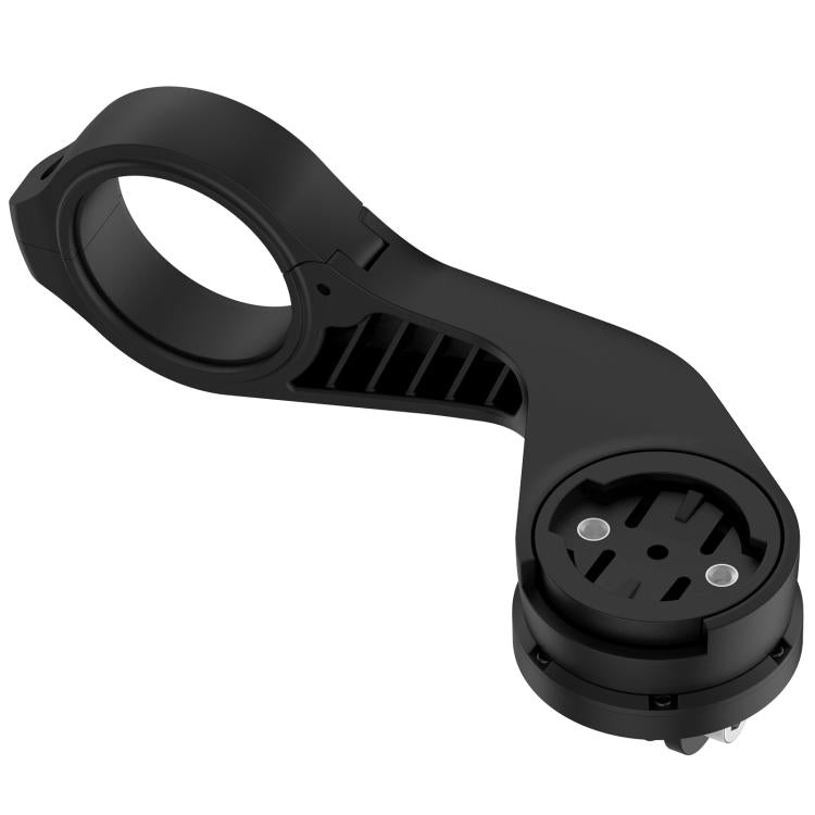 Bike mount extension frame, black, with large circular ring and bottom mounting plate