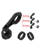 Black bike mount extension frame with spare rings and rubber inserts shown