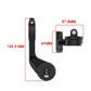 Bike mount extension frame with dimensions, black, single-piece support arm
