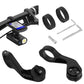 Bike handlebar stopwatch mount extension frame kit with rings, screws, and base parts
