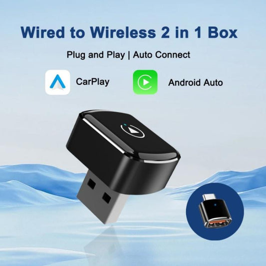 M26 5.8G / 2.4G Dual Band WiFi Bluetooth USB Dongle 2 in 1 For CarPlay / Android Auto Car Adapter, M26