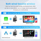 M28 Wired to Wireless Car Adapter 2 in 1 Type-C + USB Wireless CarPlay AI Box Android Auto, M28