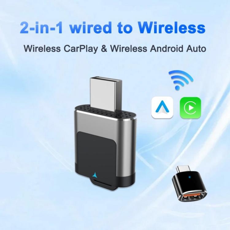 M29 Plug and Play Android Auto Wired to Wireless Car Adapter 2 in 1 Wireless CarPlay AI Box, M29