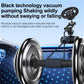 Black vacuum suction car phone holder with flexible mount arm