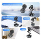 Black vacuum suction phone holder with multi-angle swivel clips for mounting