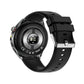 Back of the ET460 smart watch showing its sensor array and black silicone strap
