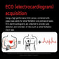 ET460 smart watch ECG feature graphic with electrode placement and heart rhythm illustration