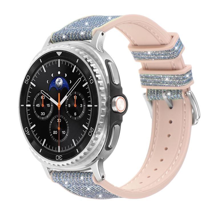 Glitter Skin Vegan Leather Silicone Watch Band, For Galaxy Watch9 / 8 / 8 Classic