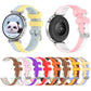 Ice Crystal Texture Left and Right Spliced Two Color Silicone Watch Band, 18mm