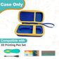 Kids 3D pen storage case, closed blue case with yellow trim and wrist strap